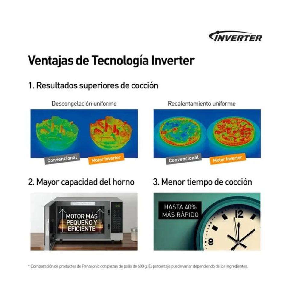 Horno microondas Panasonic NN-SF564MRPM 27L Oechsle