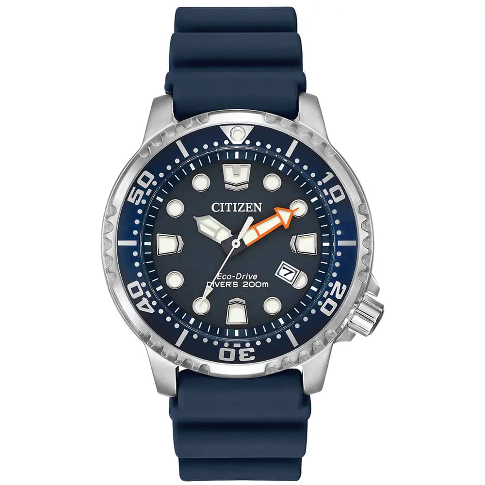 Reloj Citizen Promaster Eco Drive BN0151-09L Solar Fecha Acero Inoxidable Correa de Resina Azul