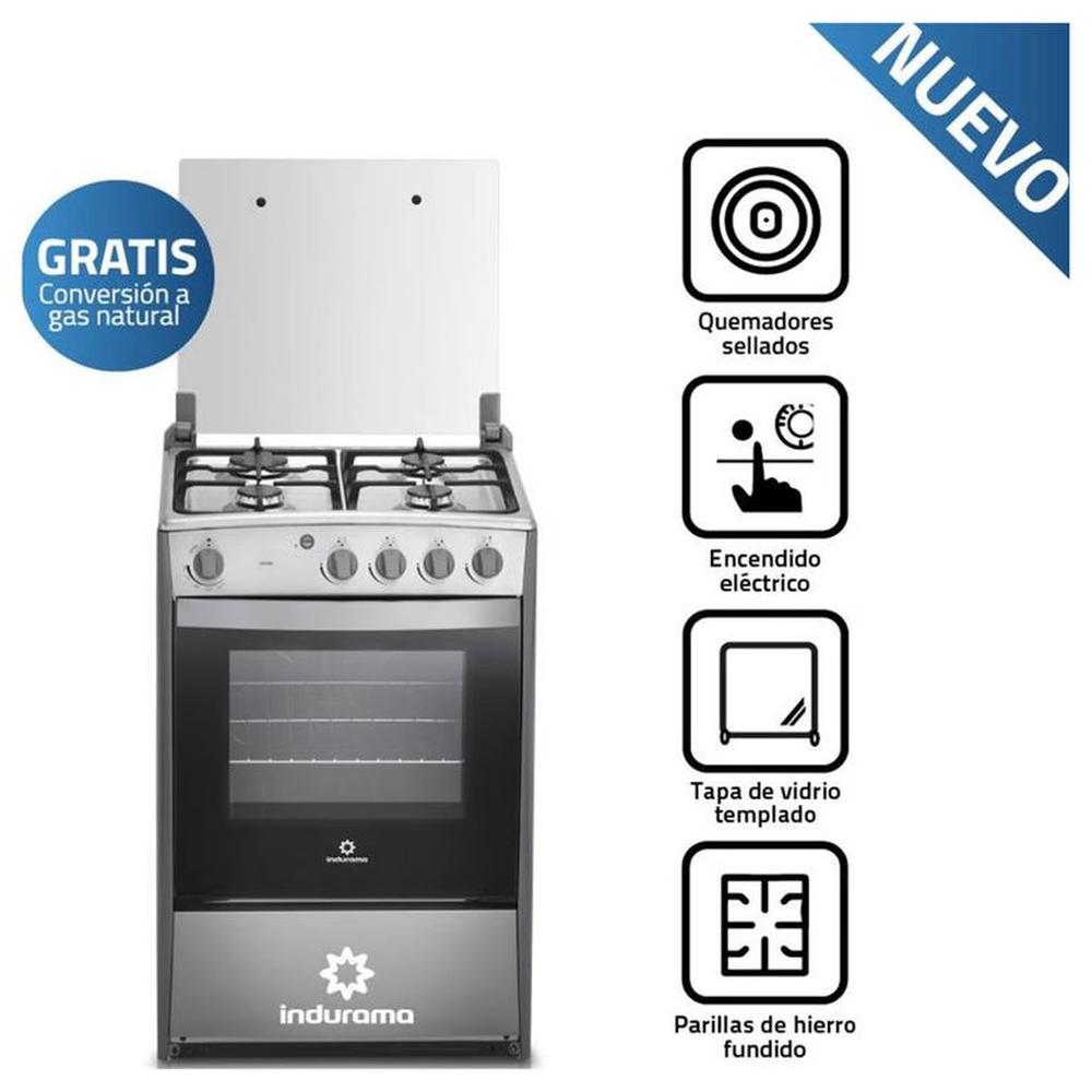 Cocina Indurama Coruña 4 Quemadores Croma
