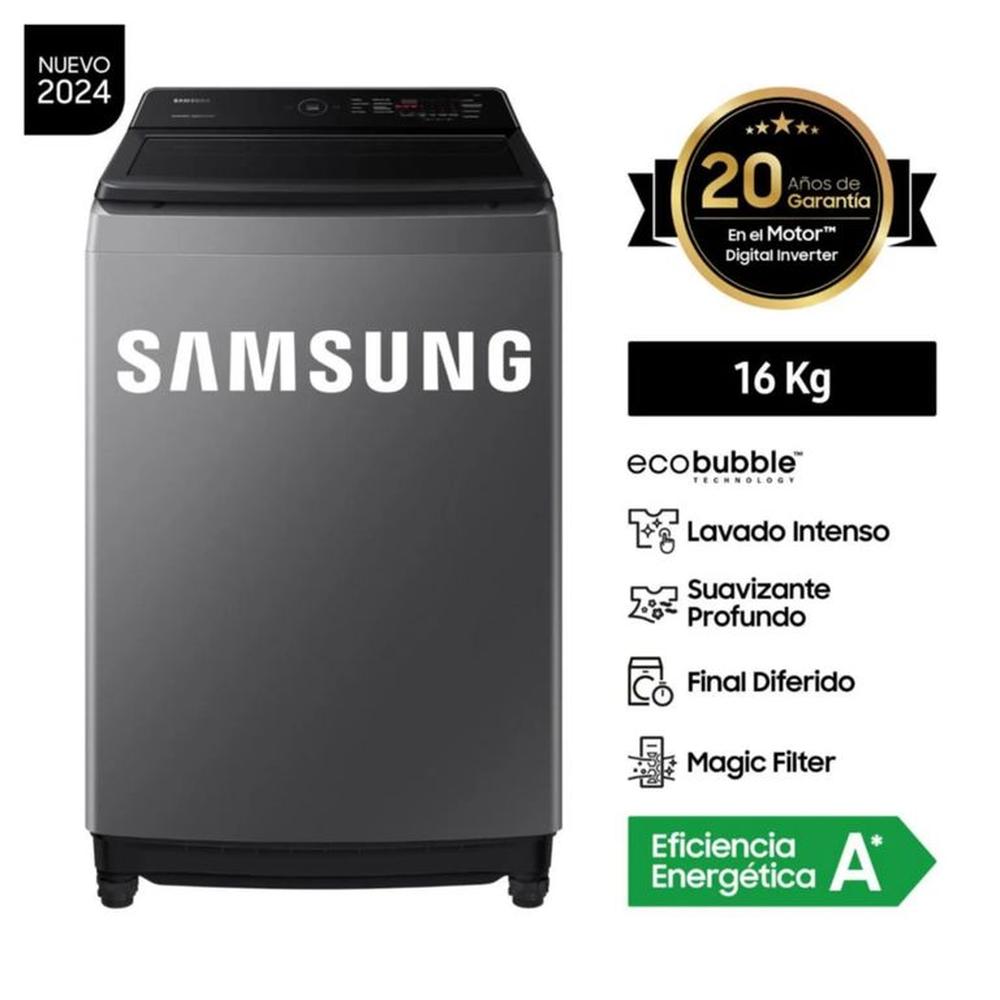 Lavadora Samsung 16Kg Digital Inverter WA16CG6441BDPE - Gris Lavadora Samsung 16Kg Digital Inverter WA16CG6441BDPE - Gris