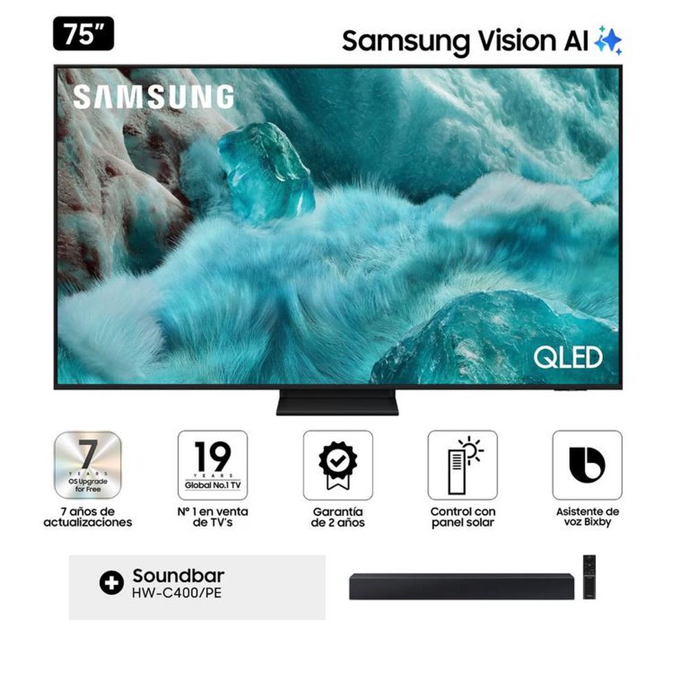 Televisor 75 Qled Q7f Vision Ai Smart Tv 2025 + Soundbar C400