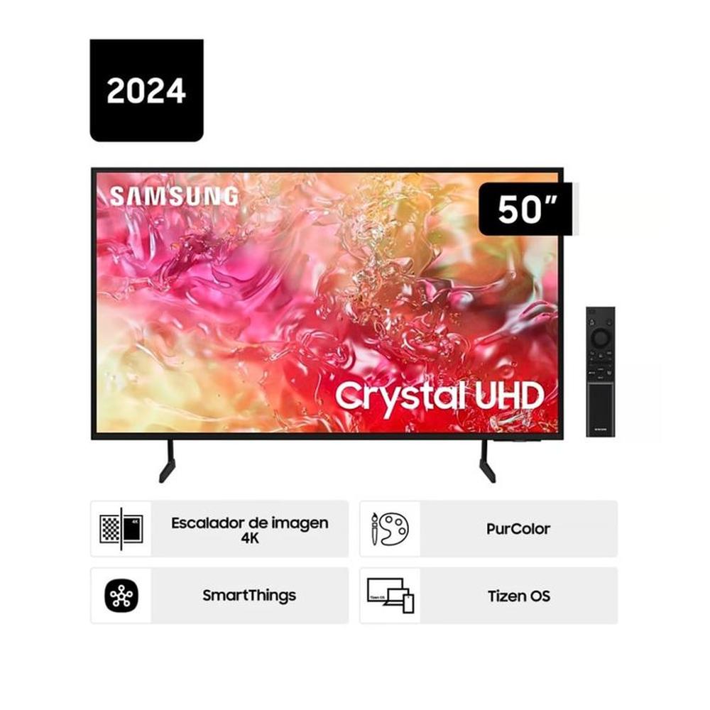 Televisor Samsung 50 Pulg. Crystal Smart TV Tizen UHD 4K UN50DU7000