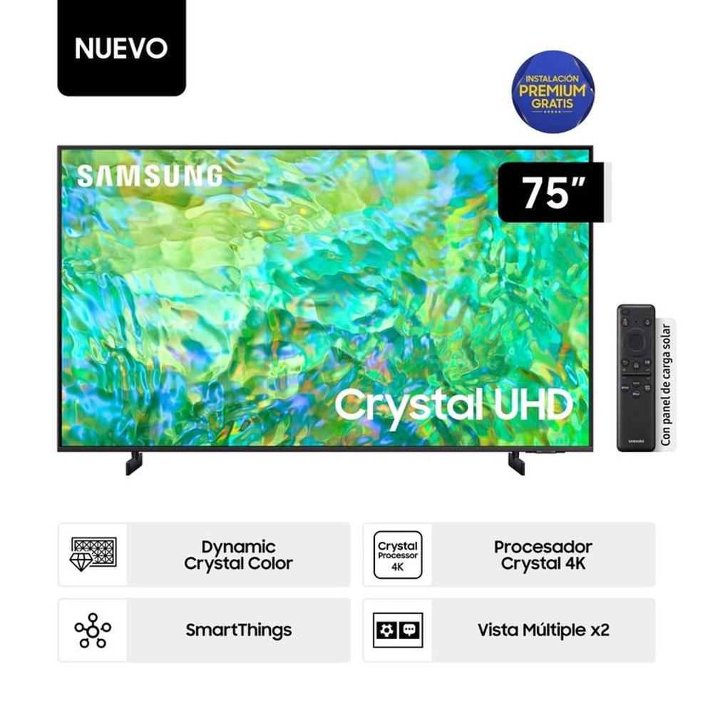 Televisor Samsung Crystal 75 UHD 4K Smart TV UN75CU8000GXPE