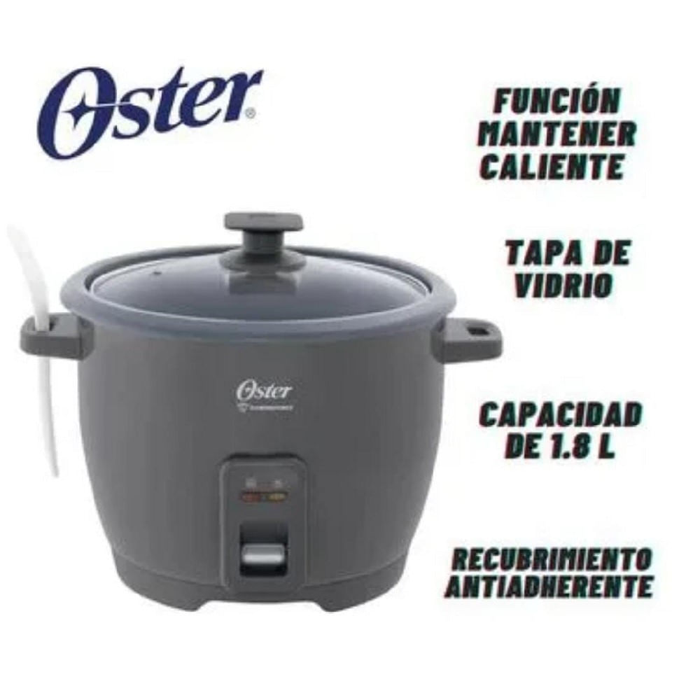 Olla Arrocera de 1.8 Lts Oster Recubrimiento Antiadherente DiamondForce CKSTRCB10DFSKE