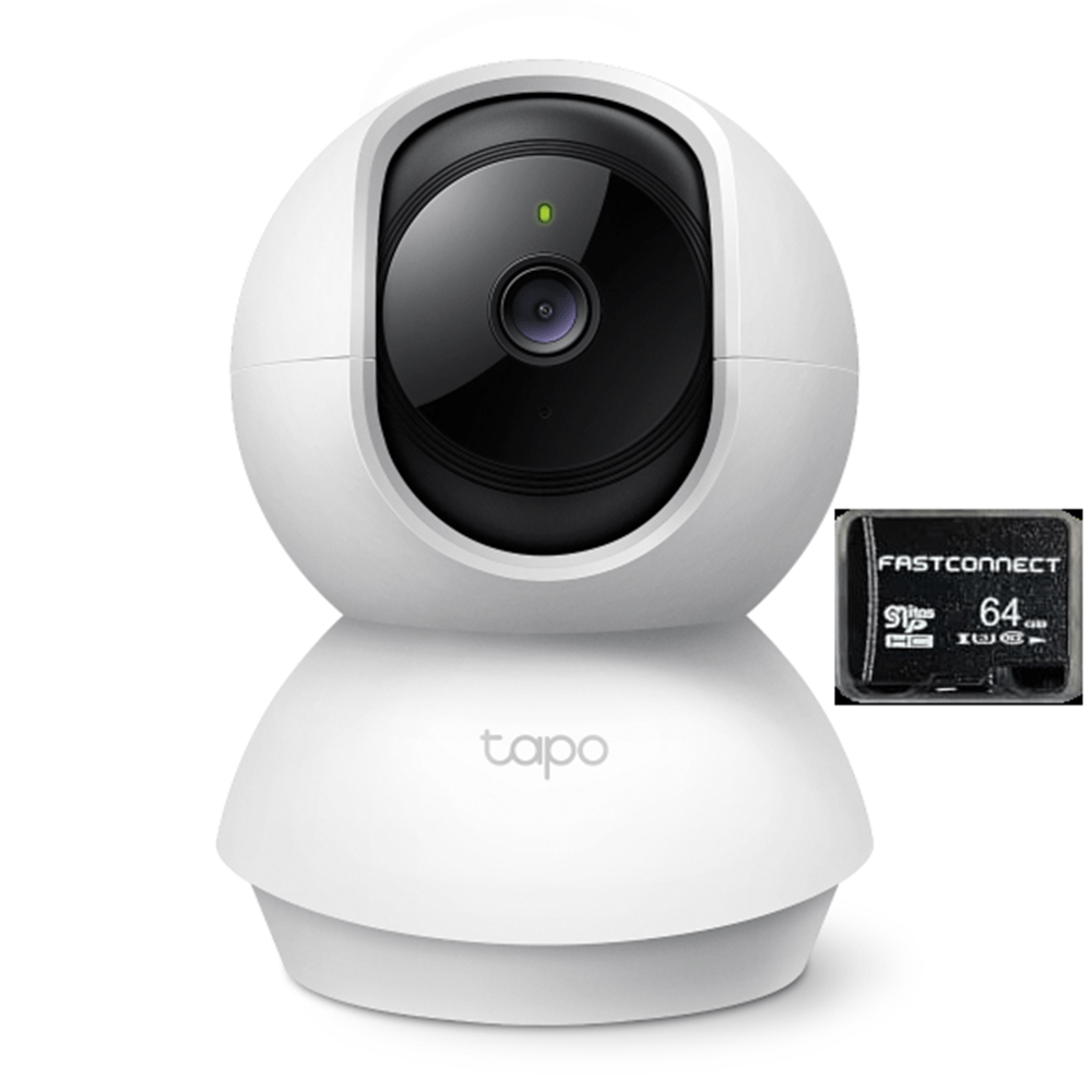 CÁMARA DE VIDEOVIGILANCIA INTELIGENTE TP-LINK TAPO C210 + MICROSD 64 GB