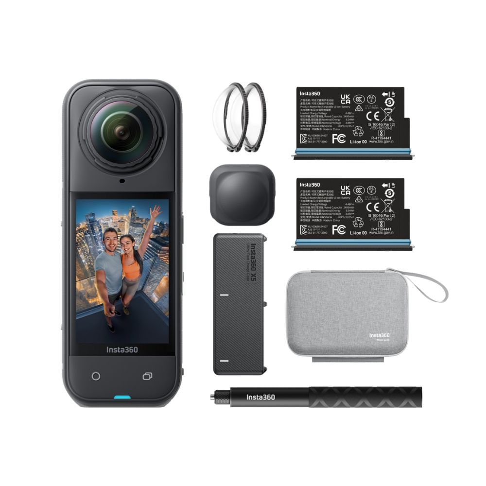 Cámara de acción Insta360 X5 Essential Bundle