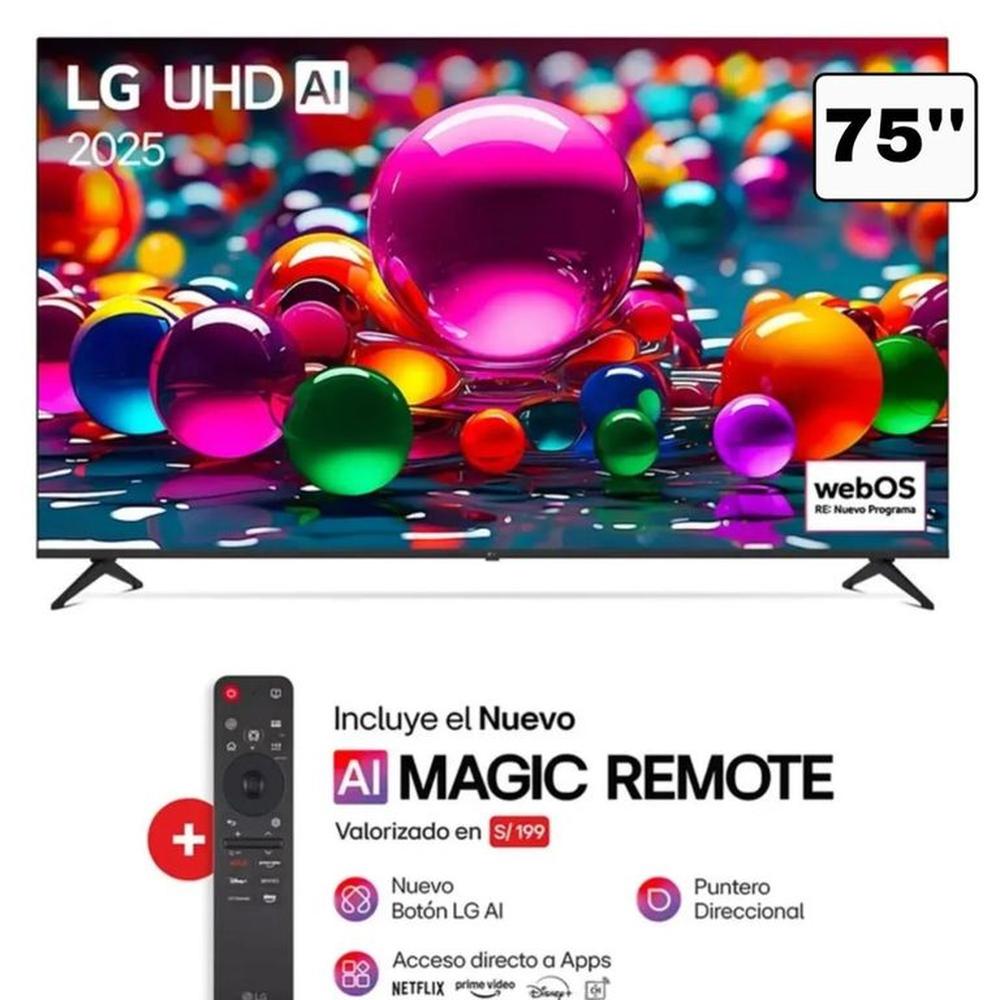 TELEVISOR LG 75 75UA8050PSA UHD 4K SMART TV THINQ AI 2025