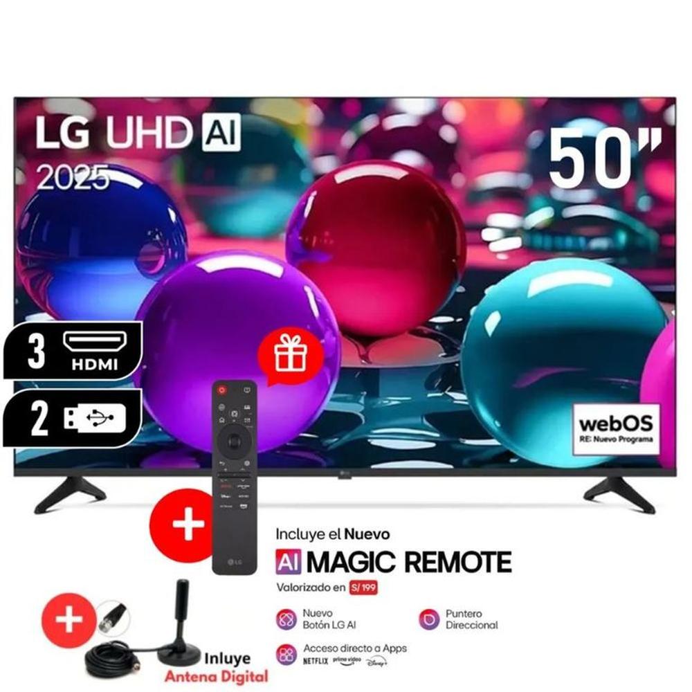 Televisor Lg 50"" Ultra HD 4K AI ThinQ 50UA7300 Modelo 2025 + Control Magic + Antena Digital