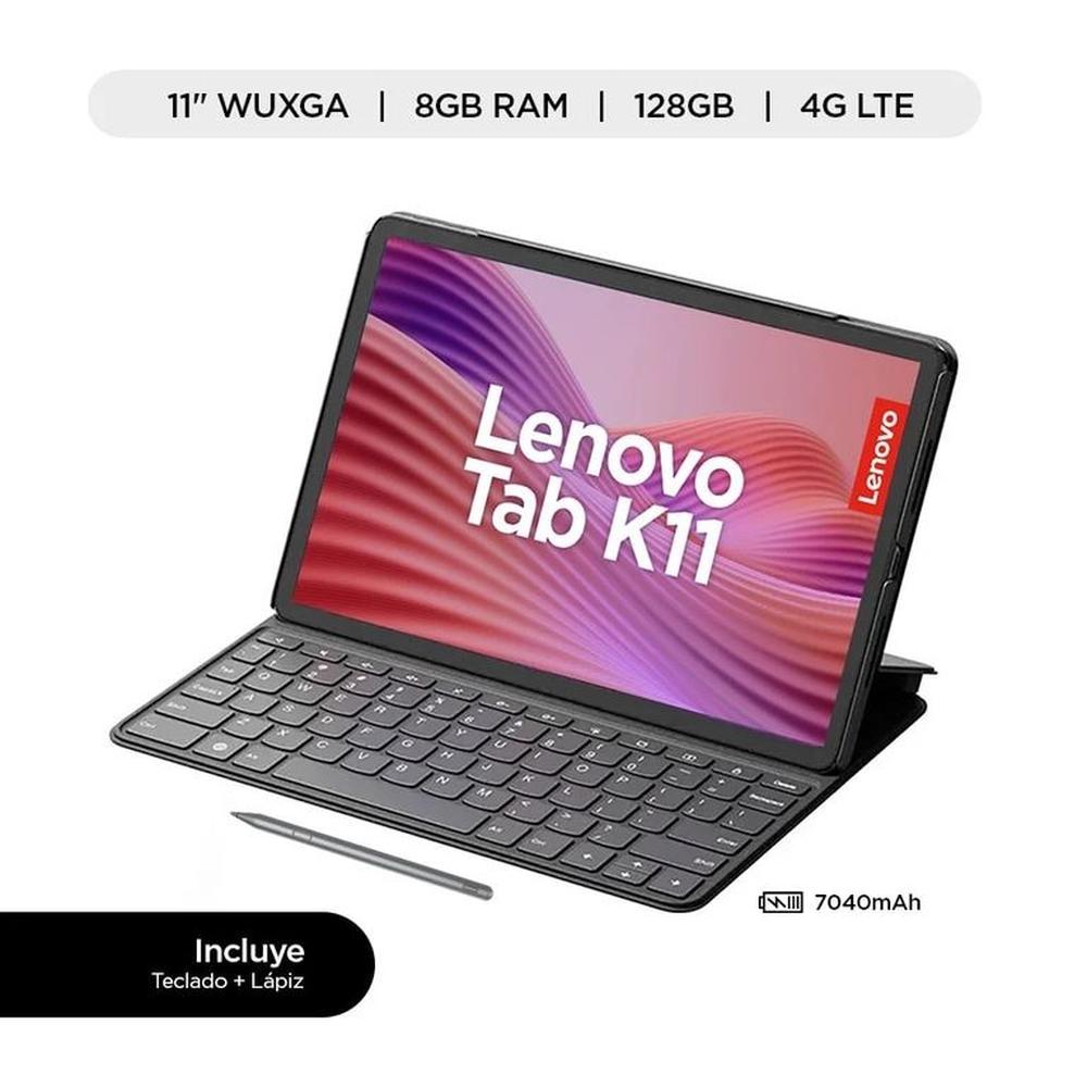Tablet Lenovo Tab K11 8GB RAM 128GB 11 4G LTE + Teclado + Lápiz
