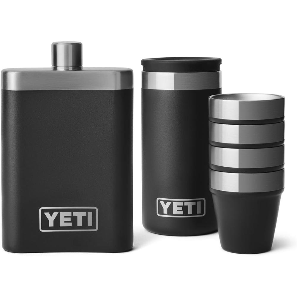 YETI Frasco de 7 oz con juego de vasos de shots a juego color negro