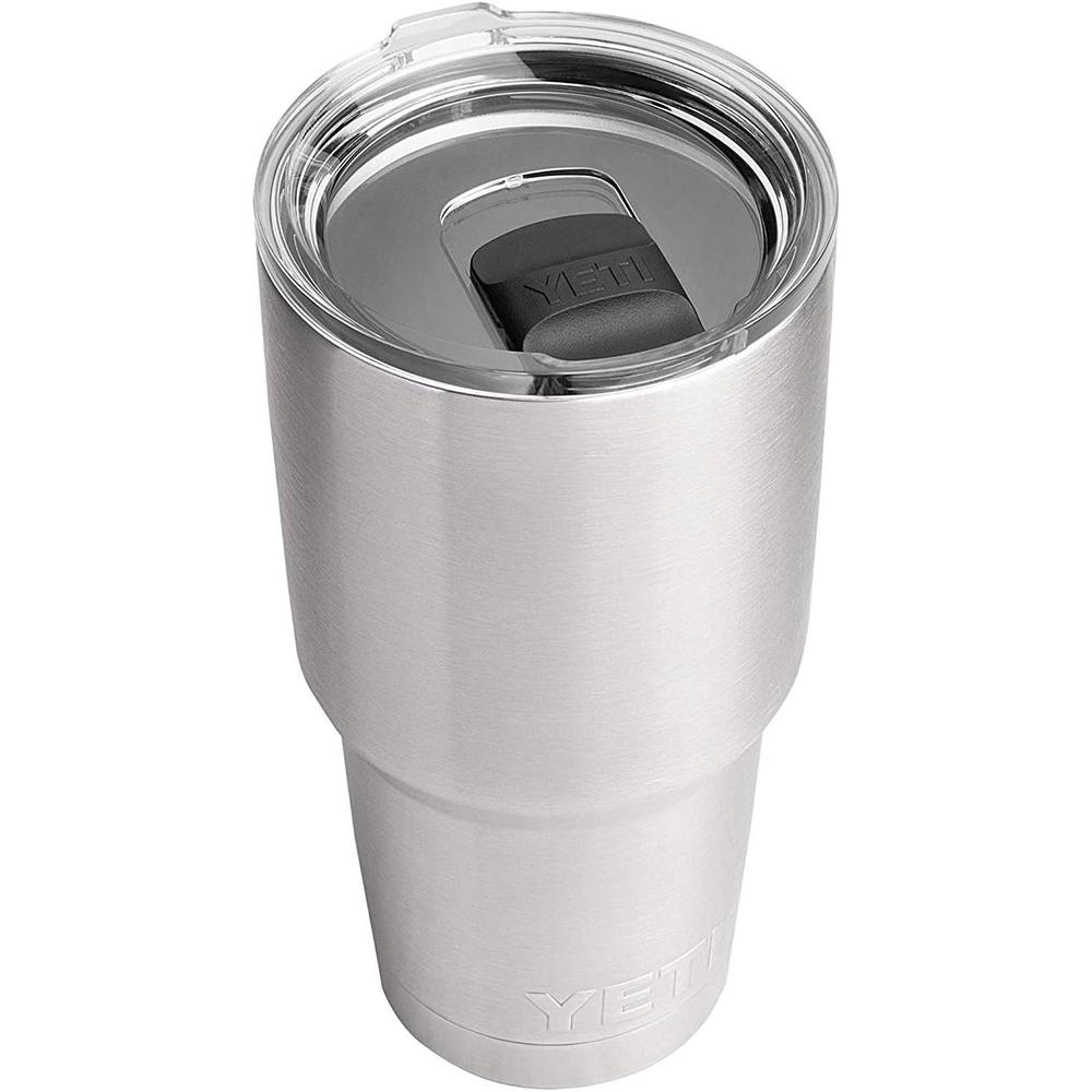 YETI Rambler Vaso de 30 oz de acero inoxidable y tapa MagSlider color plata
