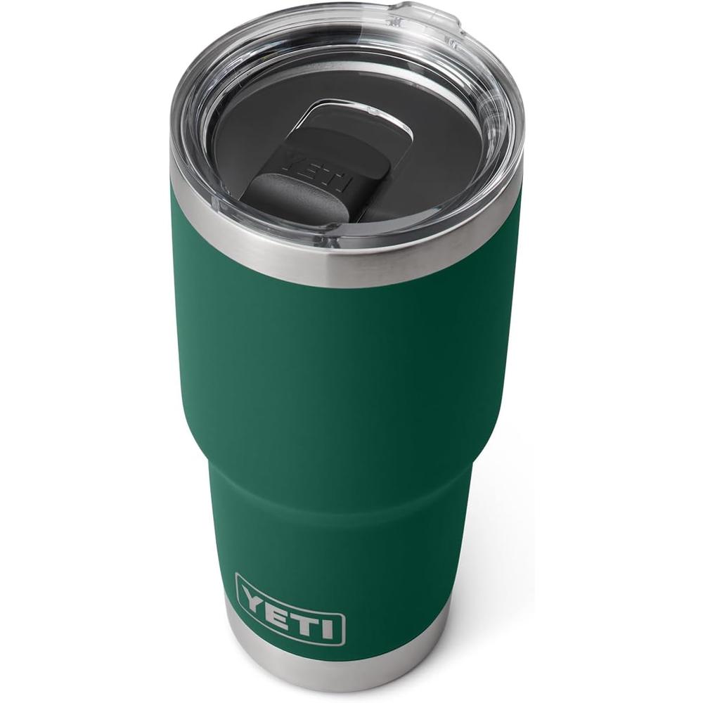 YETI Rambler Vaso de 30 oz de acero inoxidable y tapa MagSlider color verde oscuro