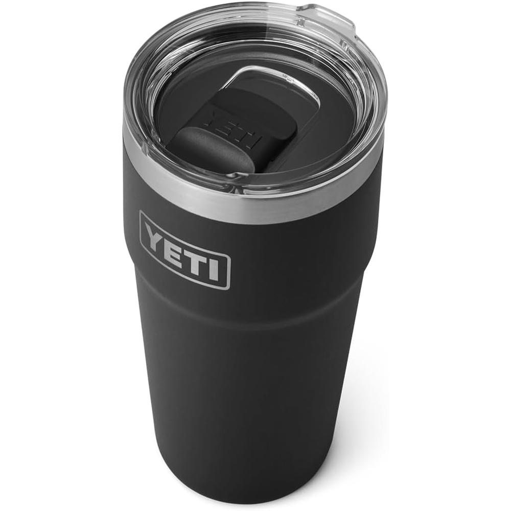 YETI Rambler Vaso de 20 oz de acero inoxidable y tapa MagSlider color negro