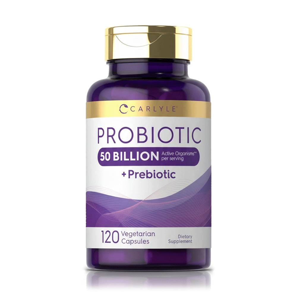 Probiótico 50 Billion CFU + Prebiótico (120 Cápsulas) – Carlyle