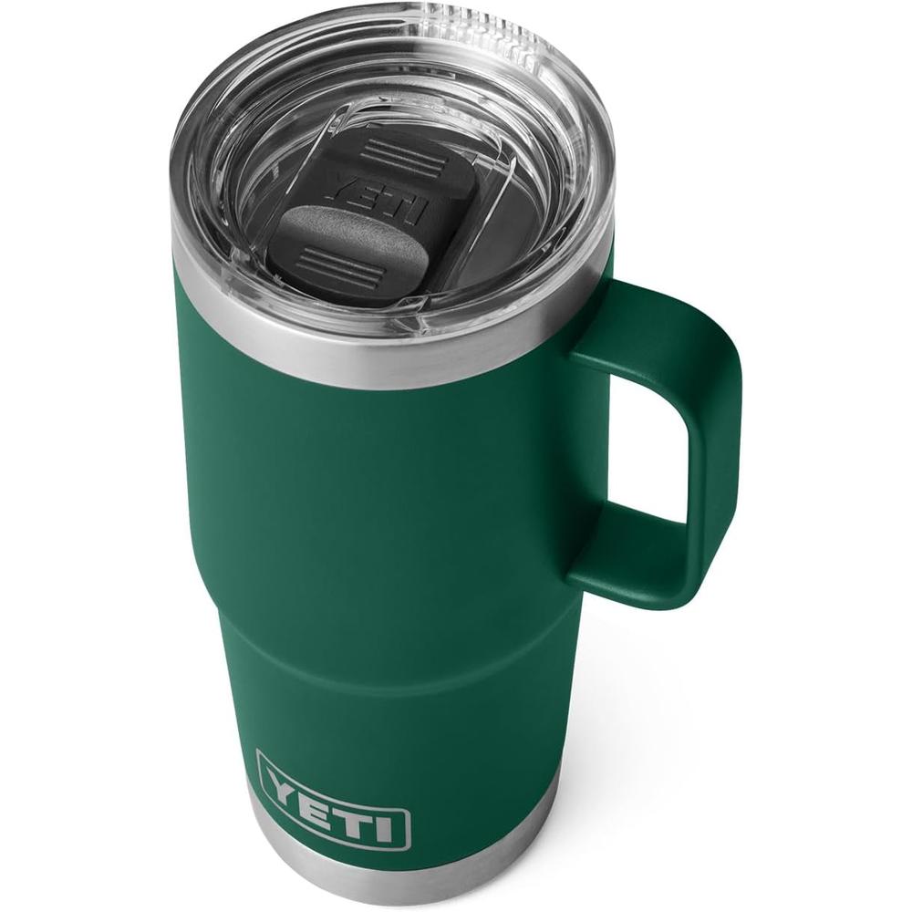 YETI Rambler Vaso de 20 oz de acero inoxidable y tapa Stronghold color verde oscuro