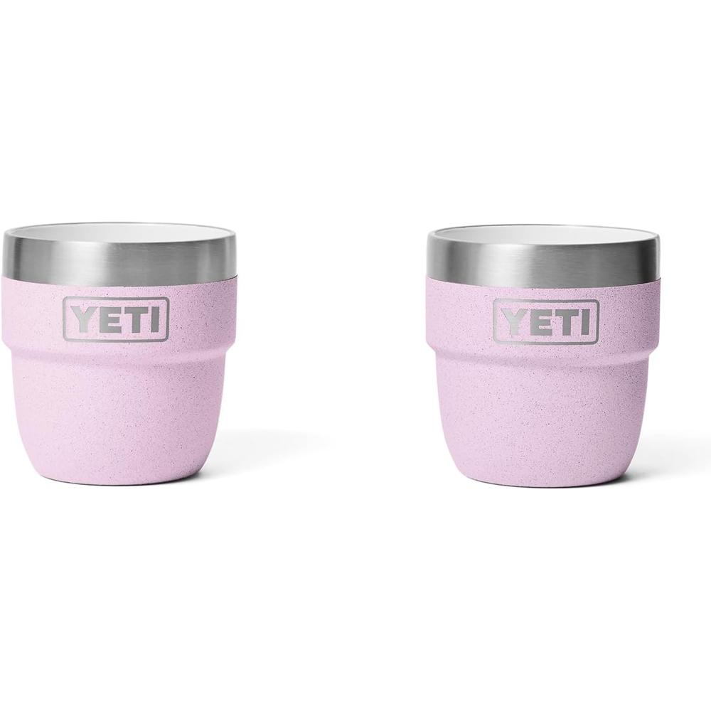 YETI Rambler Paxk 2 vasos s de 4 oz de acero inoxidable para expreso color rosa bebé