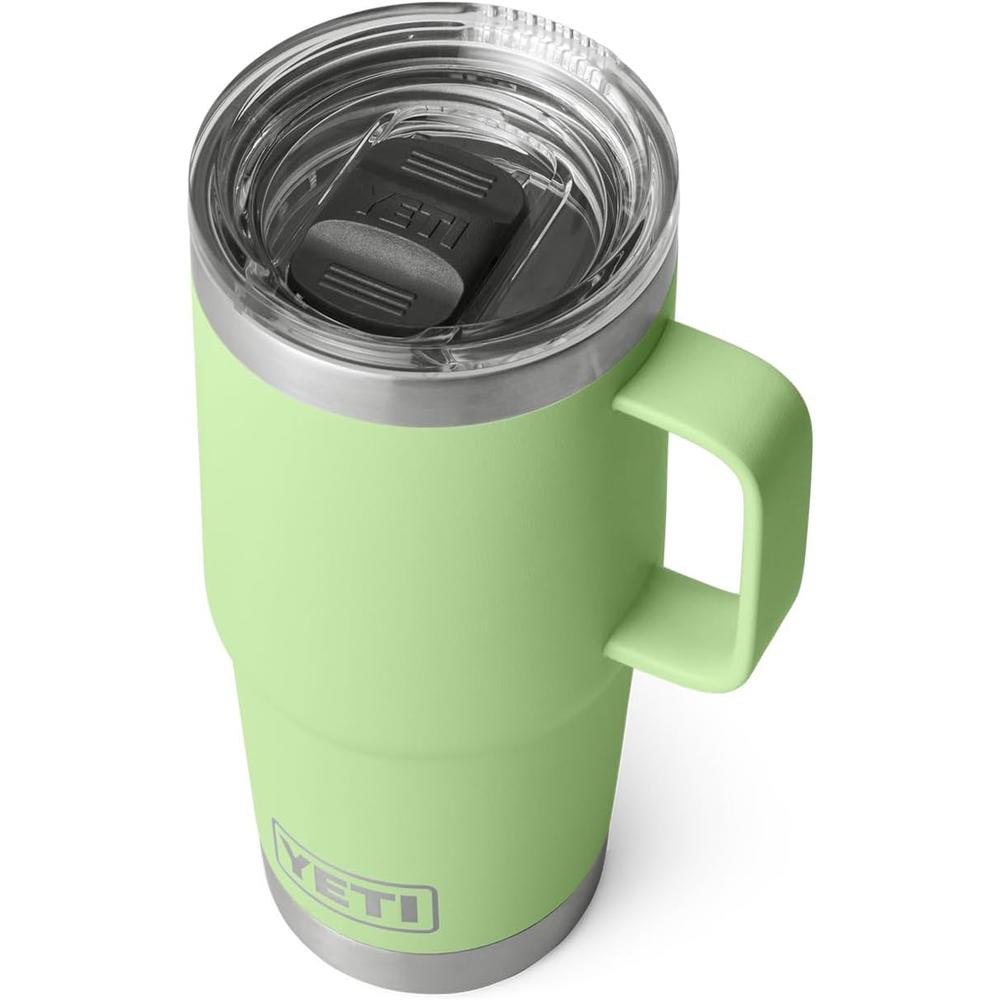 YETI Rambler Vaso de 20 oz de acero inoxidable y tapa Stronghold color verde limón