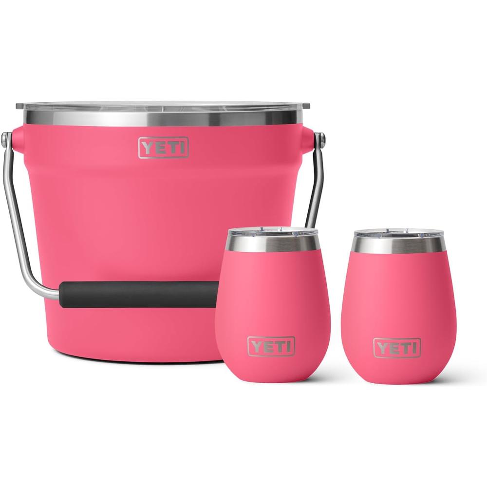 YETI Juego de vino con 2 vasos de vino y 1 cubo para bebidas