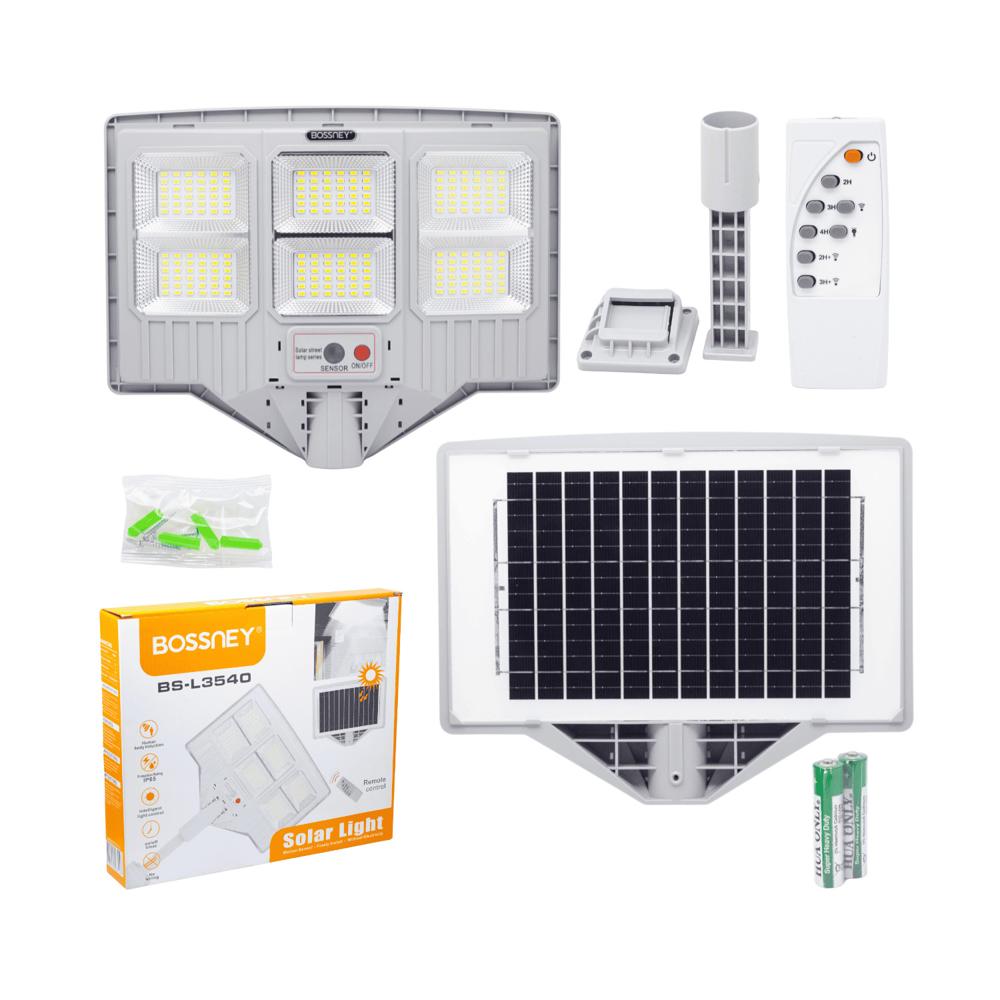 Reflector LED Solar con Sensor y Temporizador BS-L3540 BOSSNEY