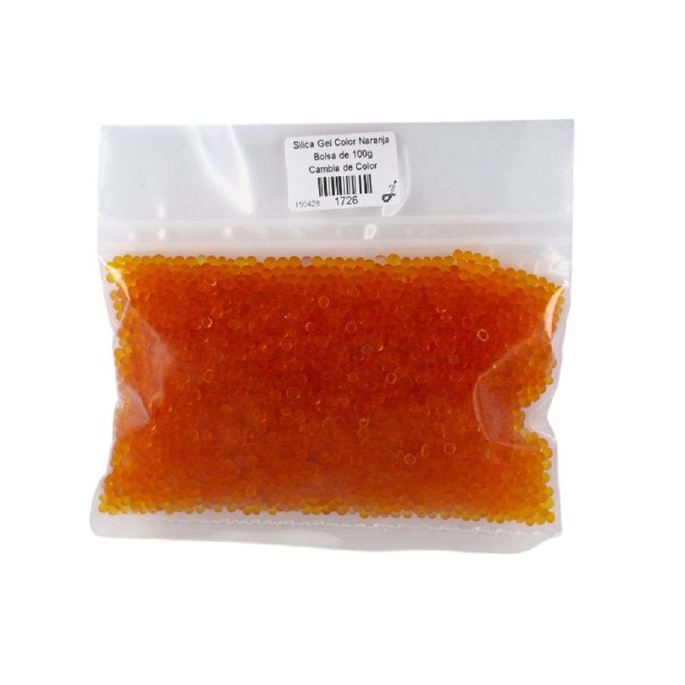 Silica Gel Color Naranja Bolsa de 100g Cambia de Color