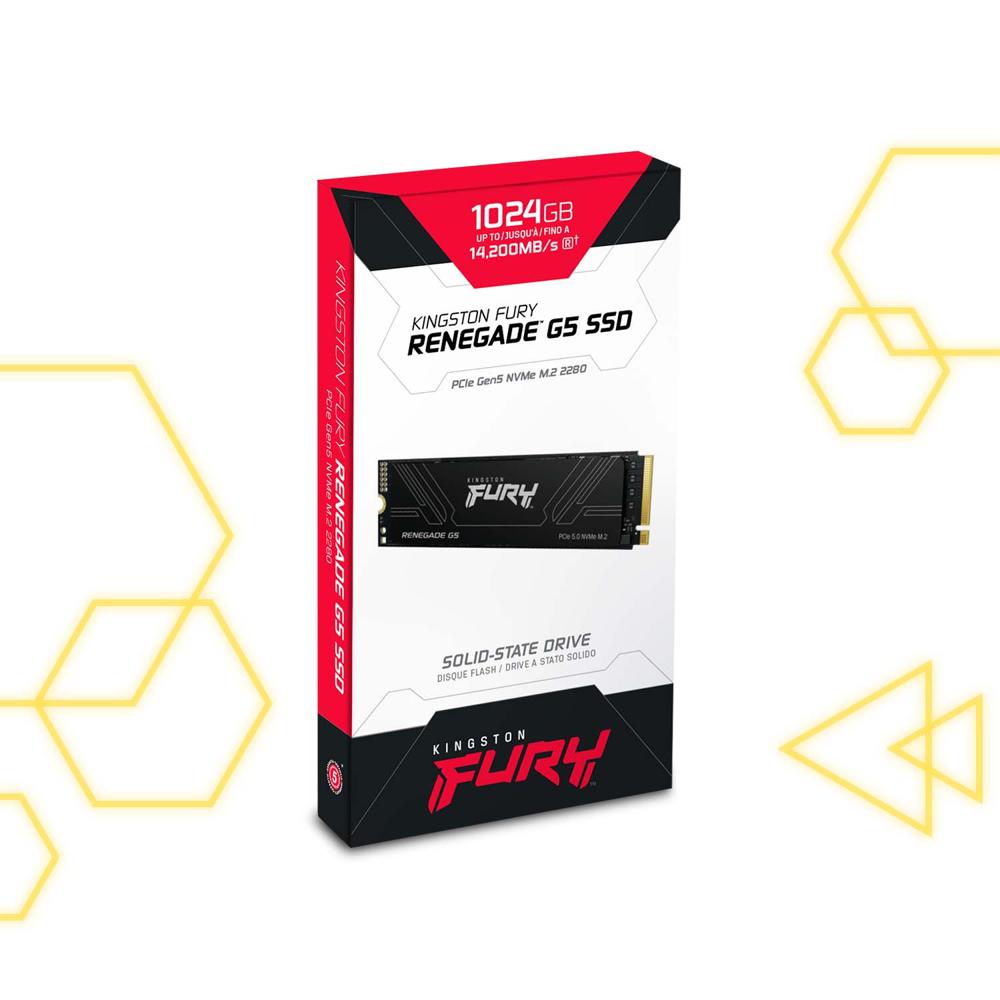 SSD Kingston FURY Renegade G5 1TB NVMe M.2 PCIe 5.0 Gaming