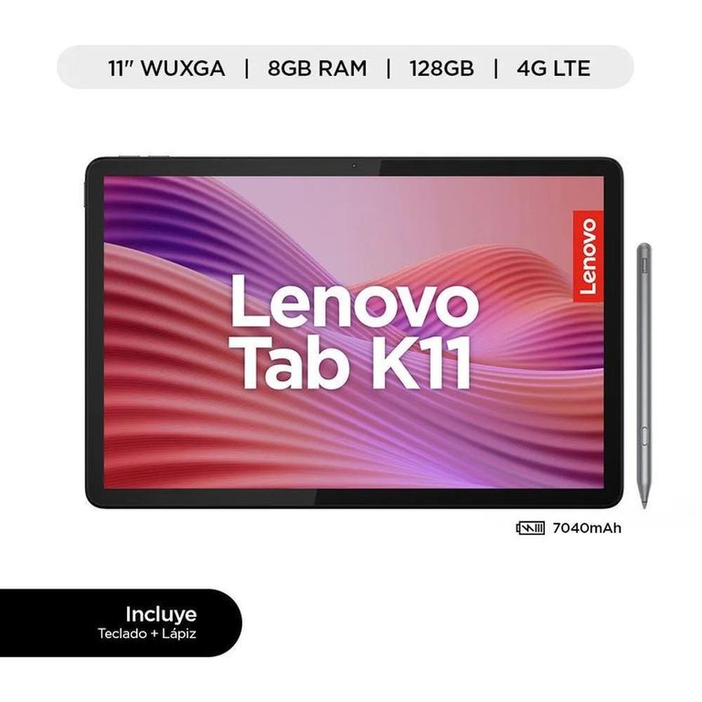 Tablet Lenovo Tab K11 Gris 11 Pulgadas 8GB RAM 128GB Teclado + Lápiz