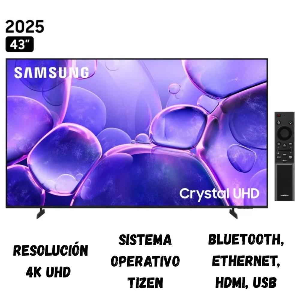 Televisor Samsung UN43U8000FGXPE Smart TV 43"" Crystal UHD 4K 2025