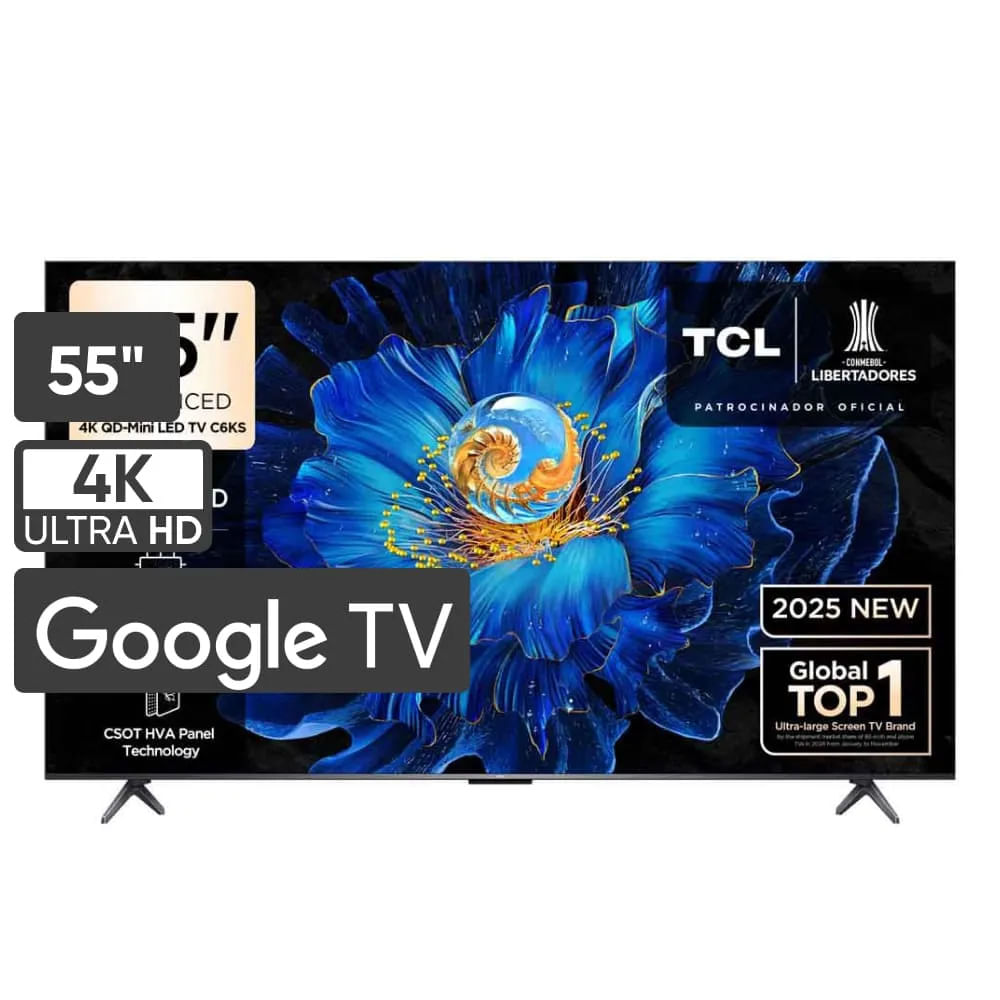 Televisor TCL Mini LED 55 pulgadas UHD 4K Smart TV 55C6KS