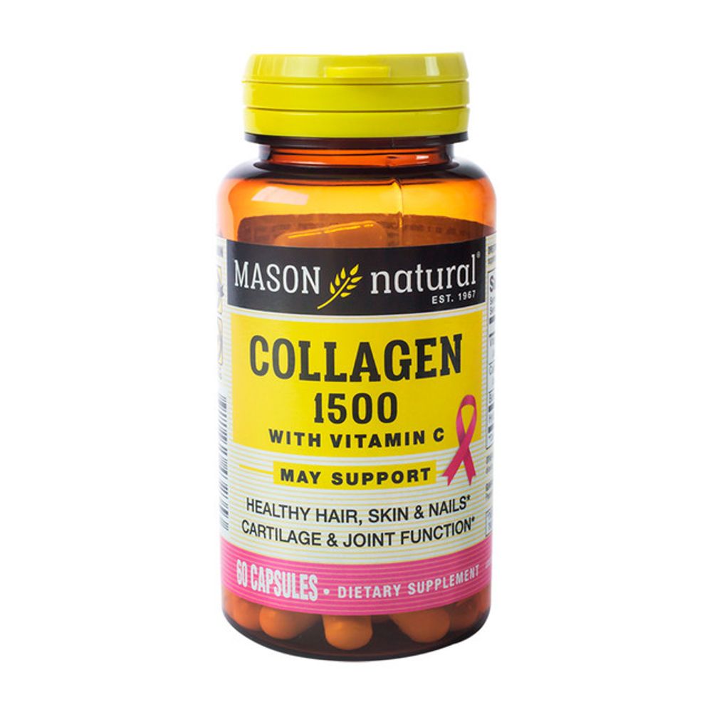 Collagen 1500 Plus Biotin & Vitamina C Capsulas MASON NATURAL Frasco 60 UN