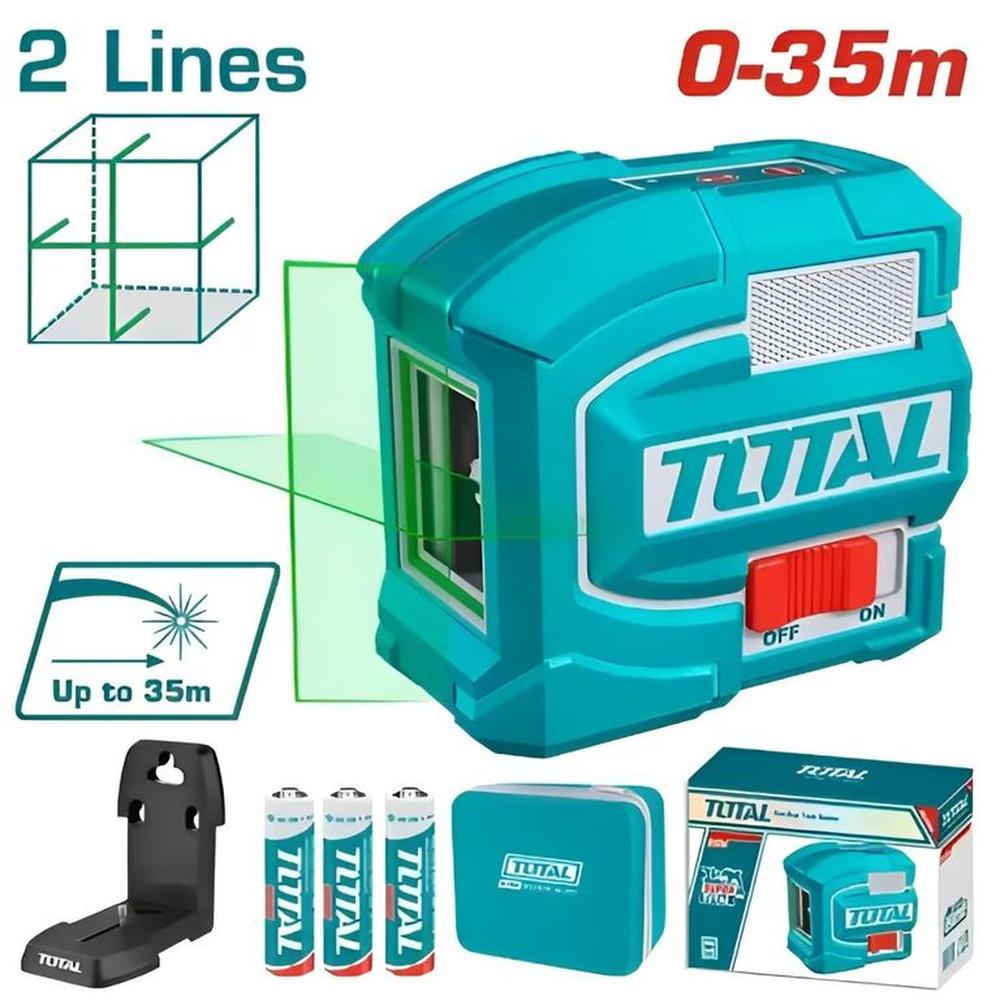 NIVEL LASER DE 2 LÍNEAS VERDE 35M-TLL156601 TOTAL