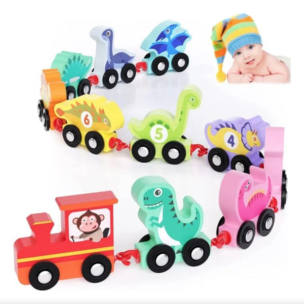 Tren Didactico Numerico de Animalitos Dinosaurios