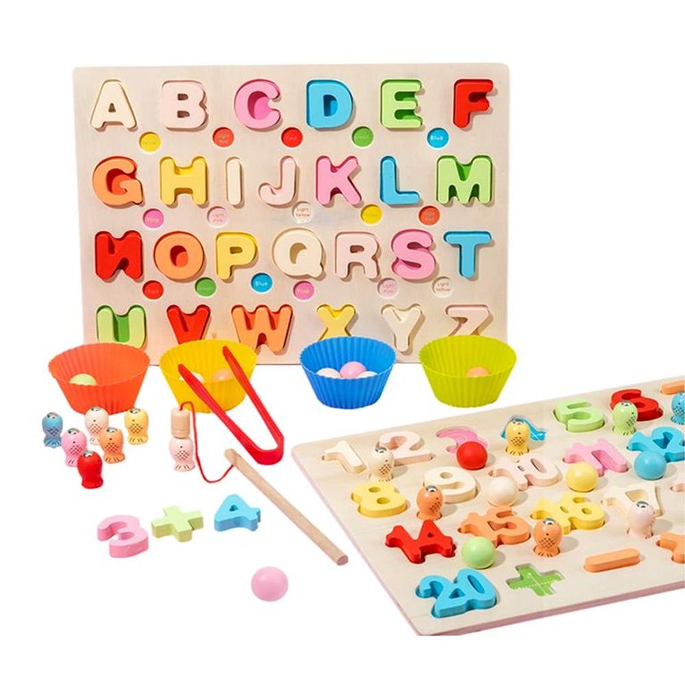 Tablero Montessori Alfabeto de Encaje y Pesca