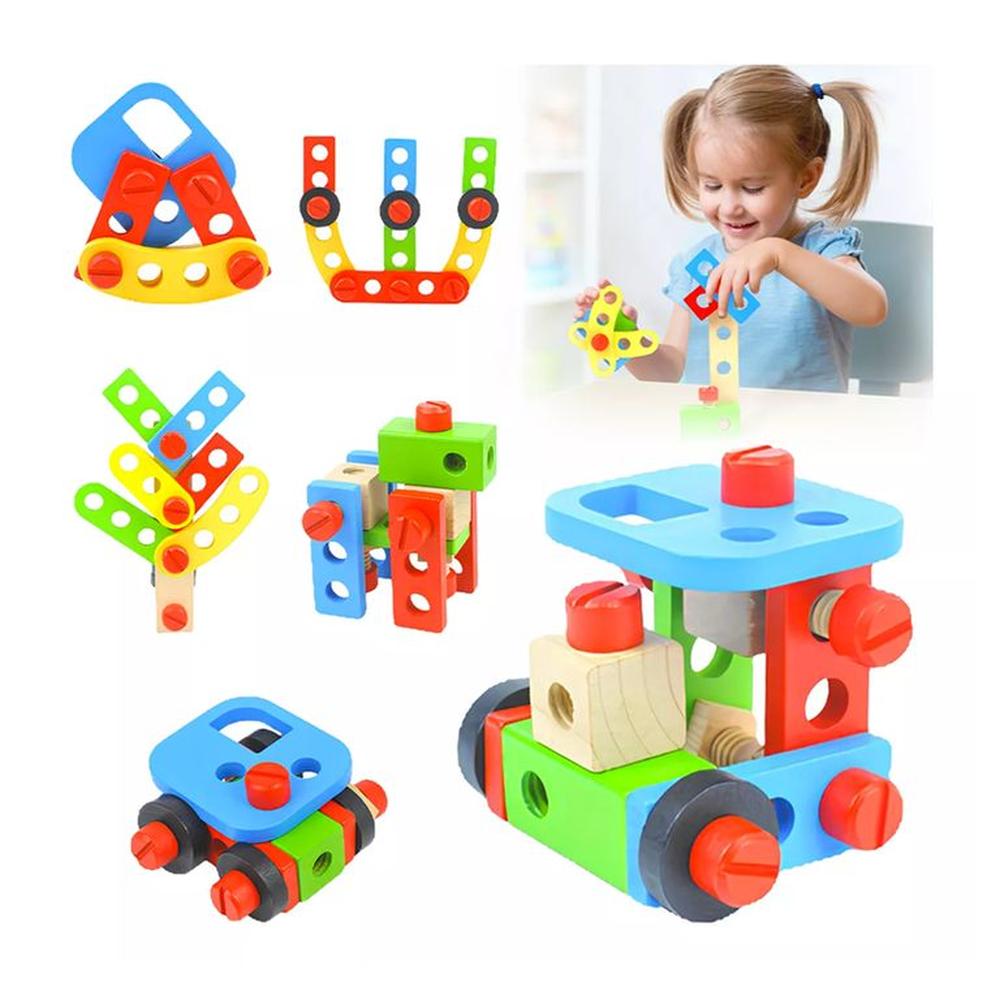 Juguete De Madera Desmontable Creativa Diy 39 Piezas