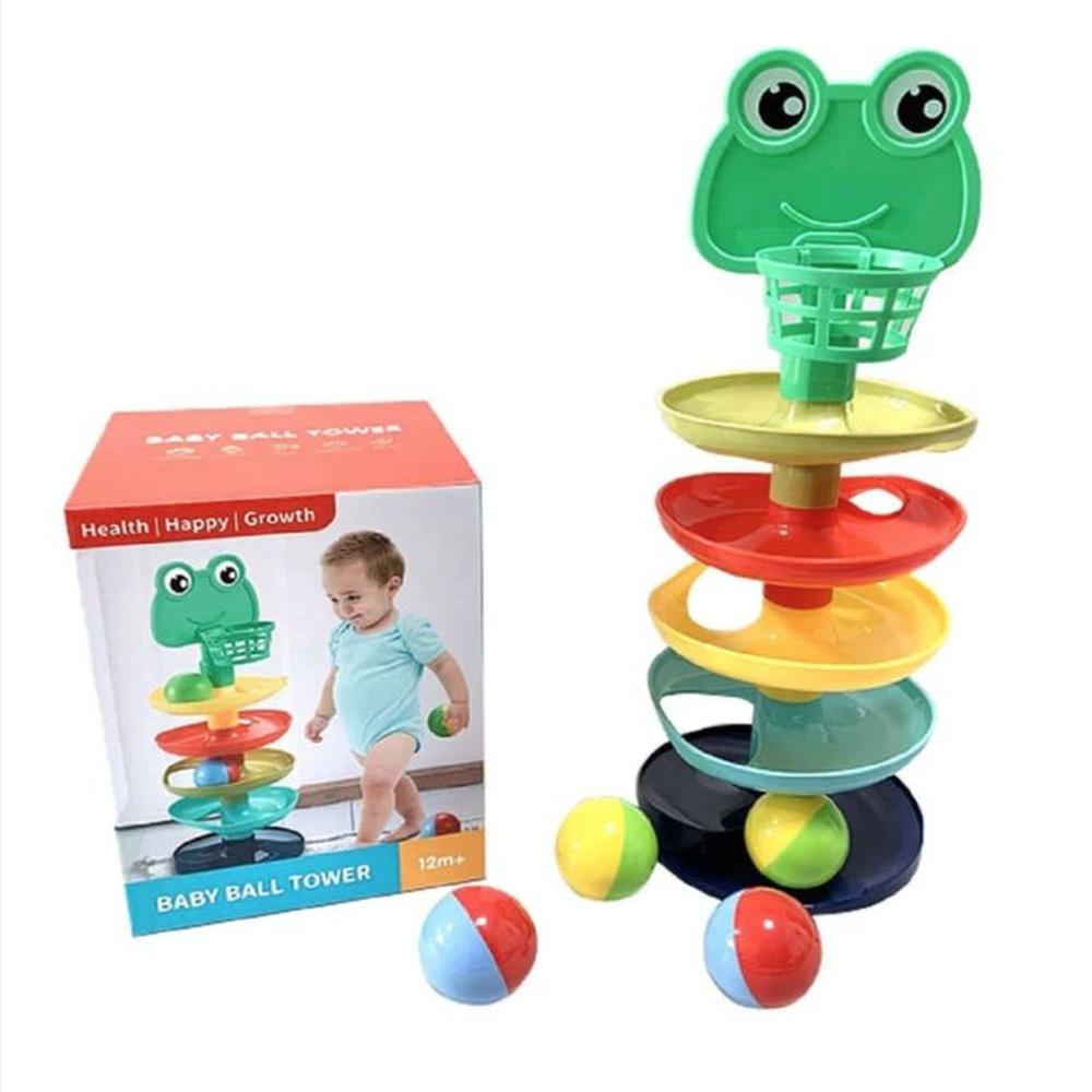 Torre De Bolas Para Bebe Didactico Sapito