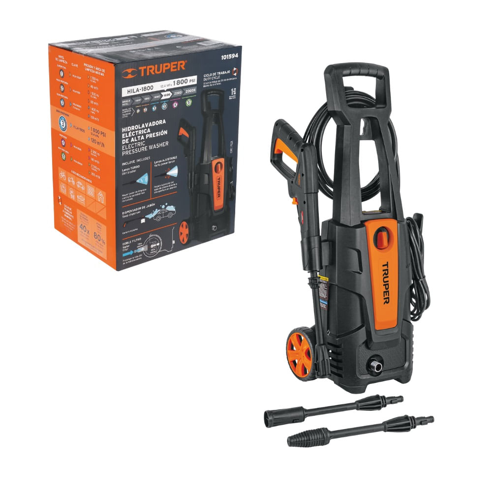 Hidrolavadora electrica 1800 psi 220v Truper HILA-1800-2