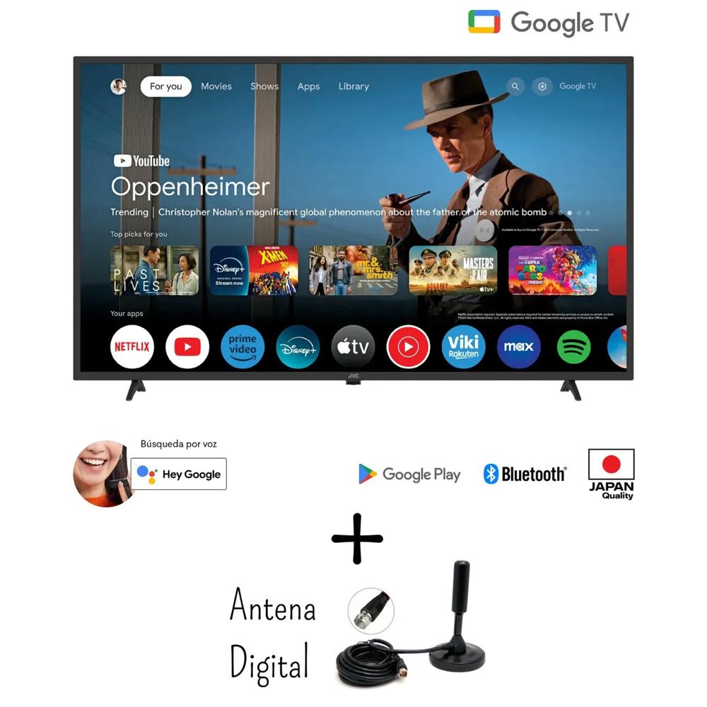 Televisor Jvc 43 Fhd Google Tv Os LT-43KB338 + Antena Digital (Nuevo)