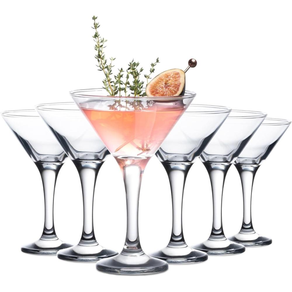 Copas Martini de Vidrio 100ml Elegantes Cócteles Gourmet X6