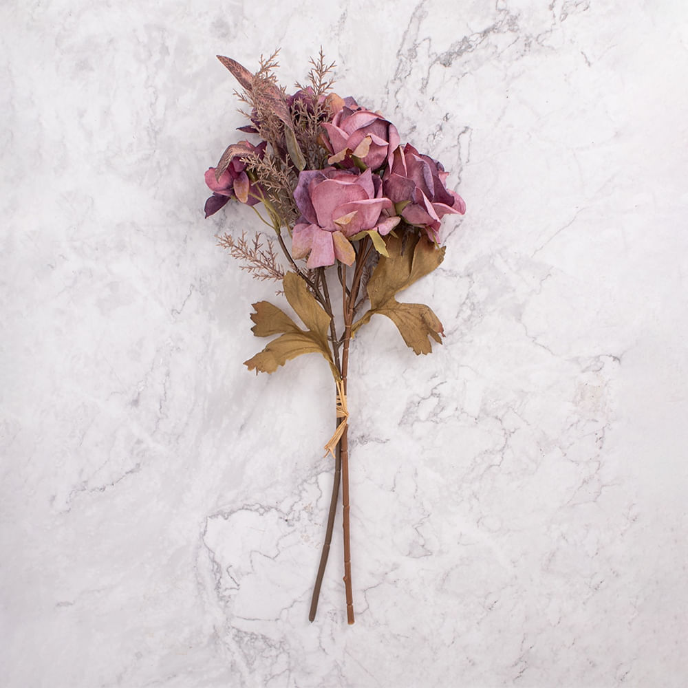 Pack de 2 Ramos Rosas Artificiales Morado