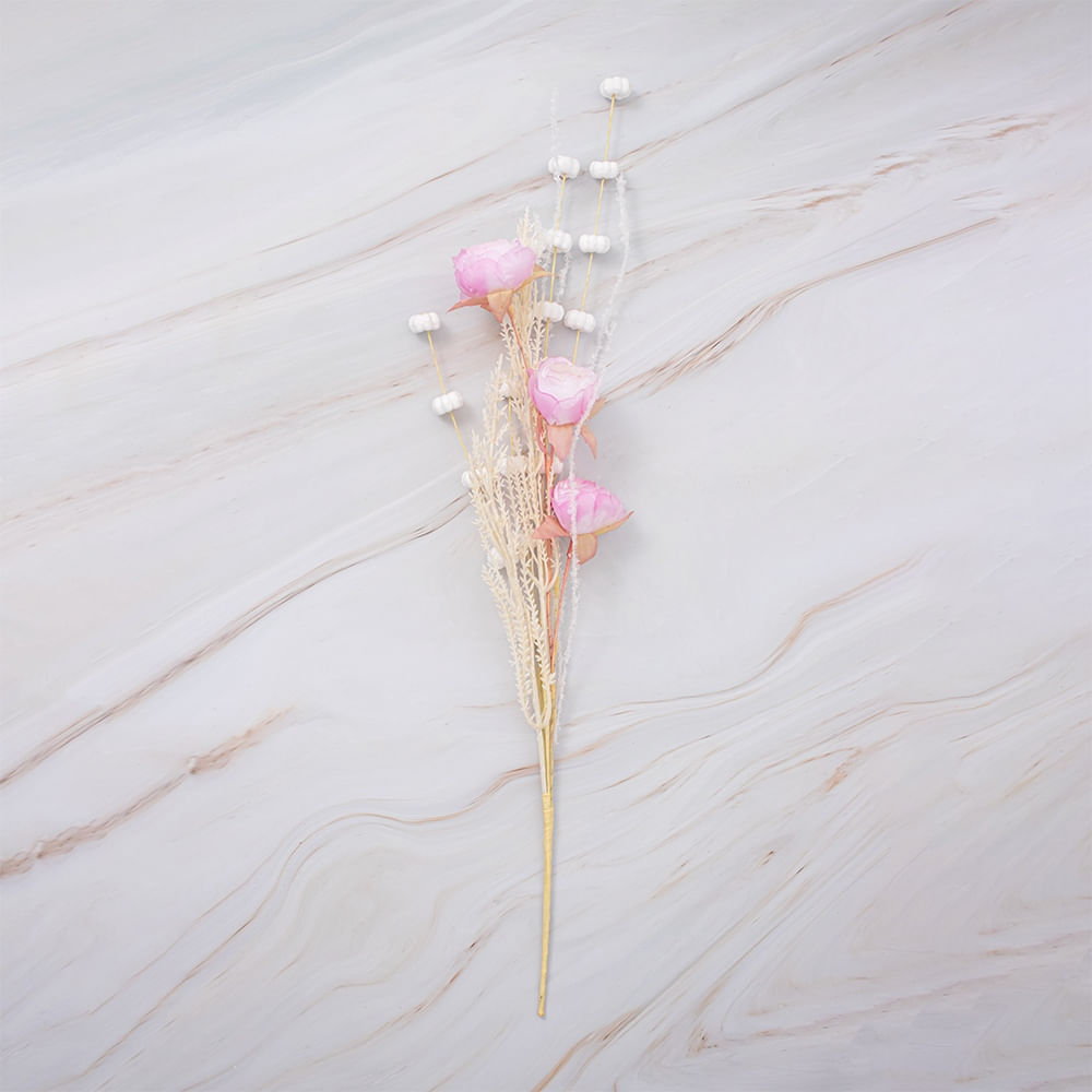 Pack de 2 Flores con Follaje Rosa Panorama Hogar