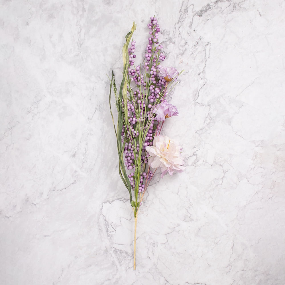 Pack de 2 Flores con Follaje Morado Panorama Hogar