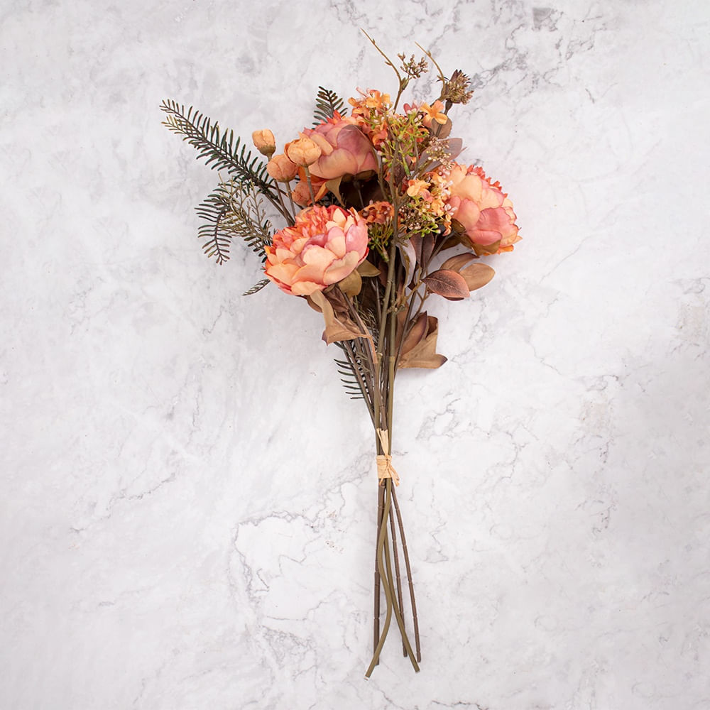 Pack de 2 Ramos Peonías Naranja Panorama Hogar