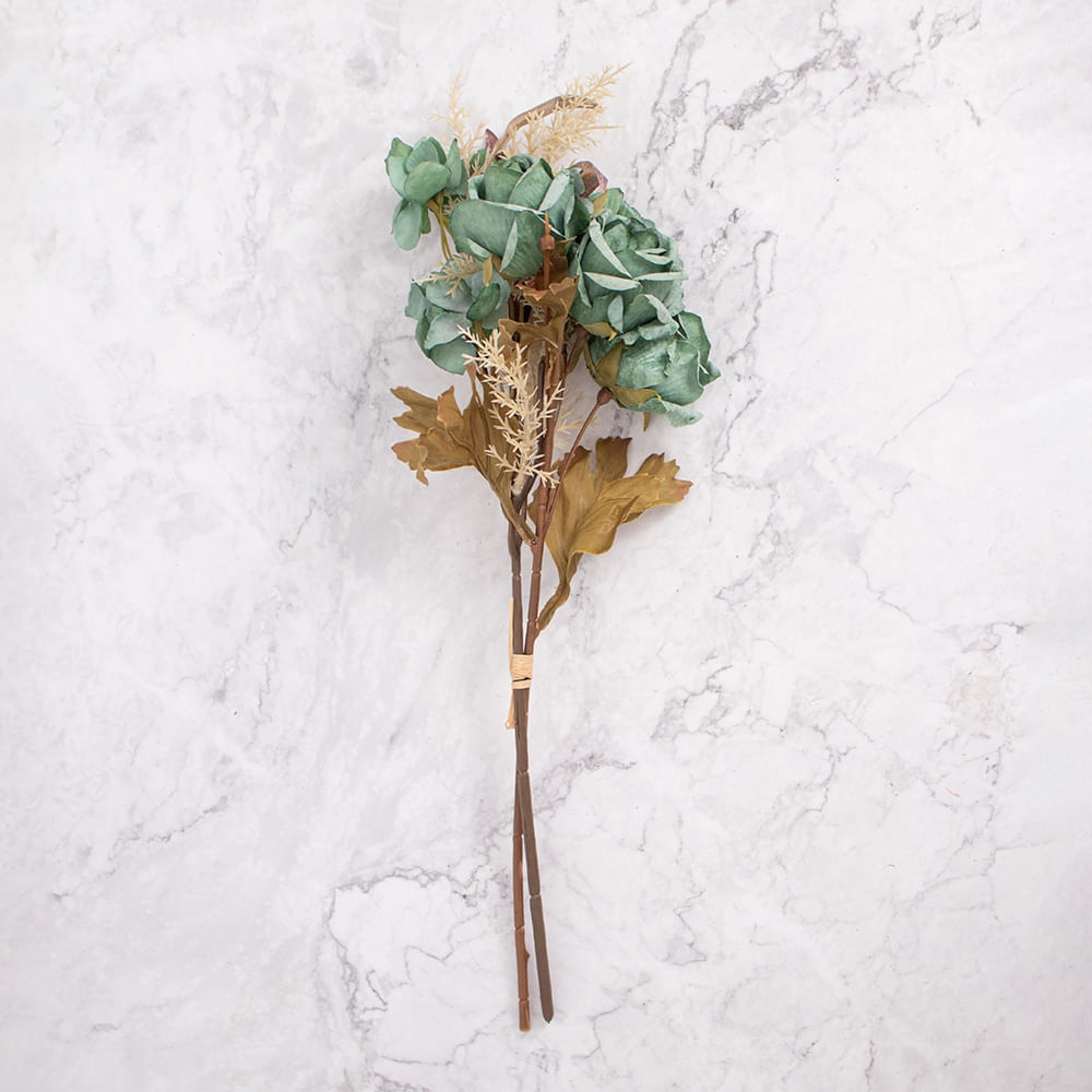 Pack de 2 Ramos Rosas Artificiales Verde