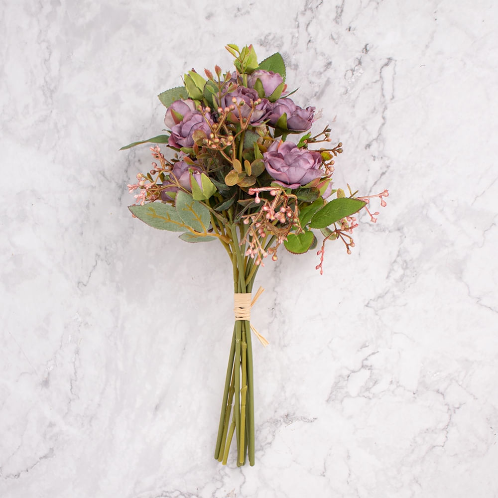 Pack de 2 Ramos Rosas Morado Panorama Hogar