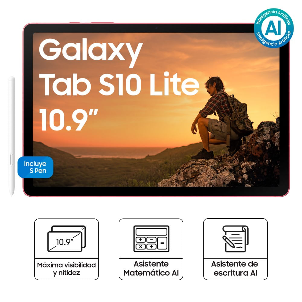 Tablet Samsung Tab S10 Lite Coralred SM-X400NZRAPEO 6GB RAM 128GB Android Rojo