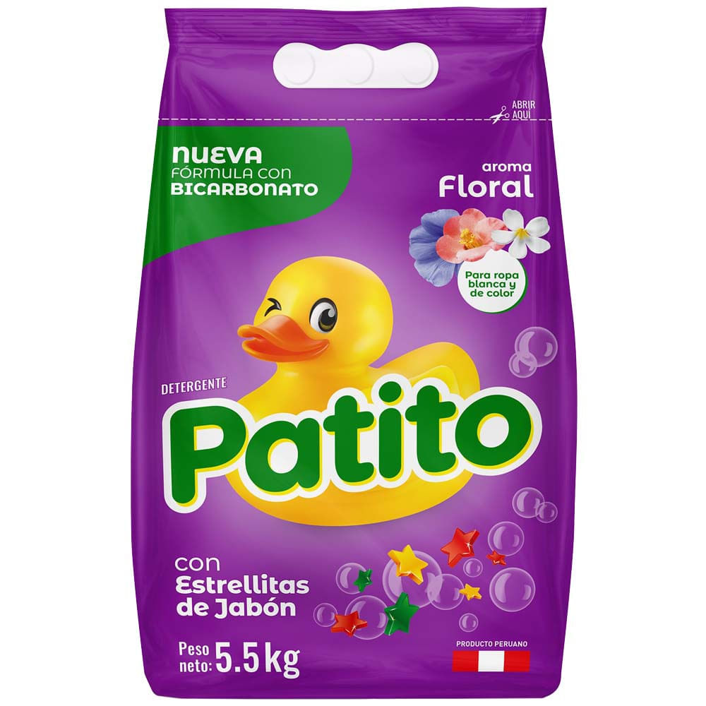 Detergente PATITO Bicarbonato Floral Bolsa 5.5kg