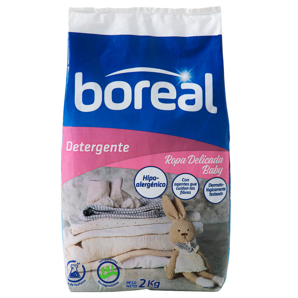 Detergente en Polvo BOREAL Ropa Delicada Bolsa 2kg