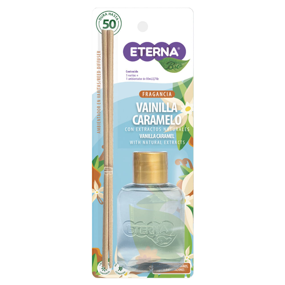 Ambientador Varita Vainilla Caramelo ETERNA Bio Frasco 80ml