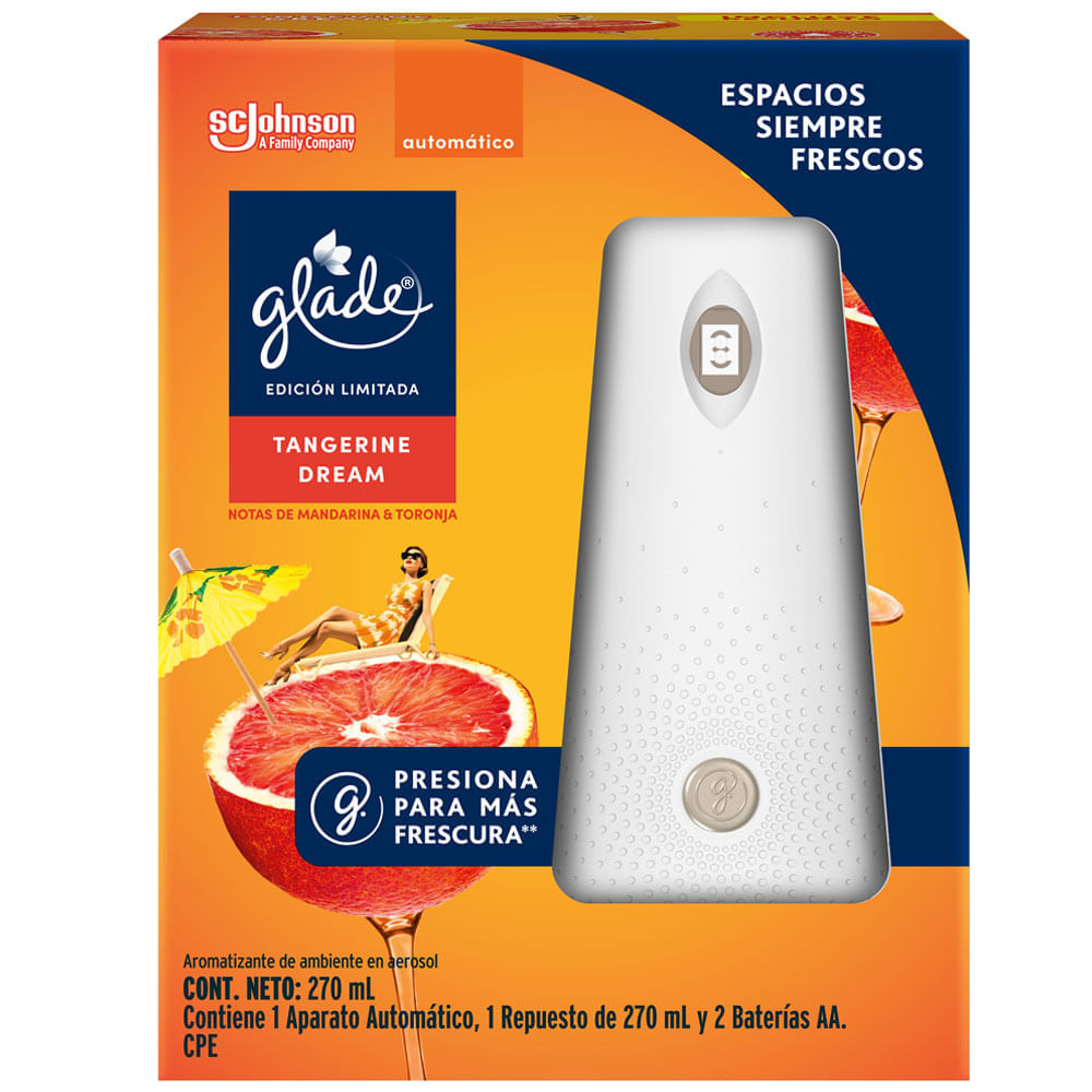 Aromatizante Automático GLADE Aparato Tangerine Dream 175g