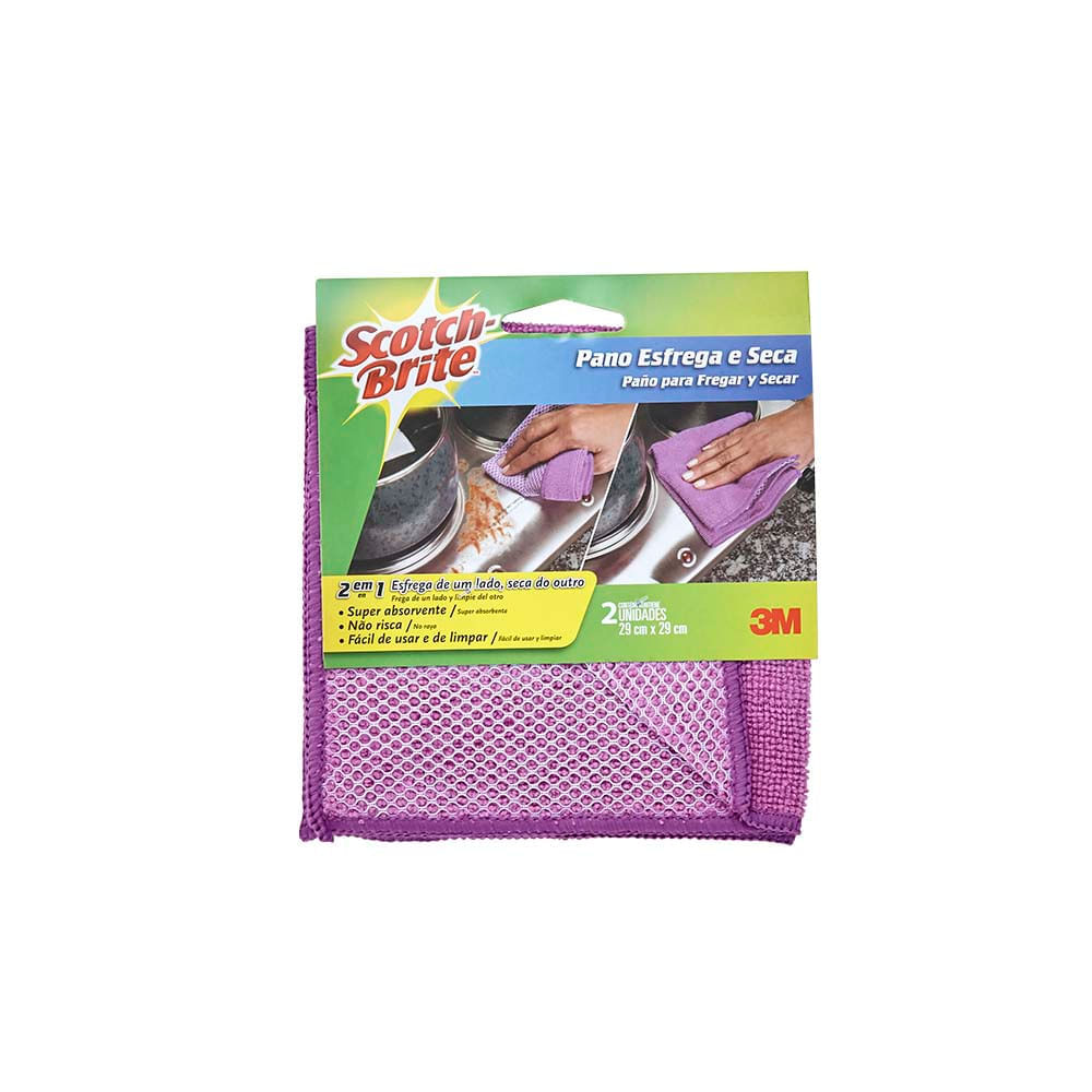 Paño SCOTCH-BRITE Fregar y Secar Paquete 2un