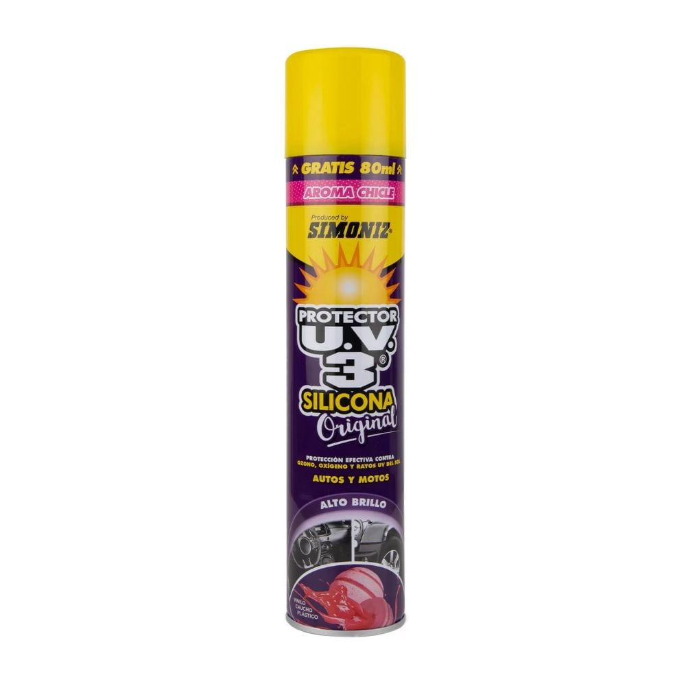 Silicona Aerosol Uv3 Chicle 480ml Simoniz